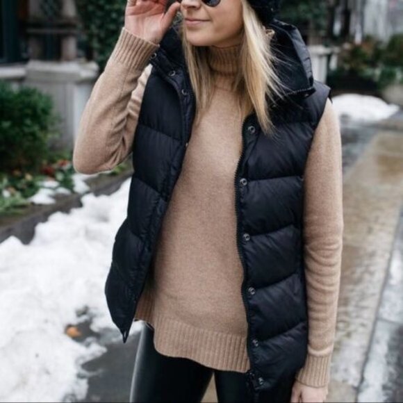 Black J. Crew Down Puffer Vest